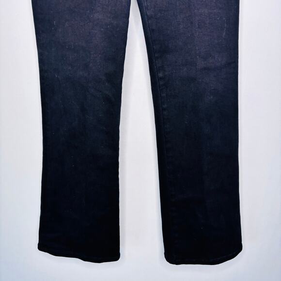 Frame Flare Jeans Size 1 Sheen Noir Black Denim Pull On Classic Clean Girl - Picture 4 of 11